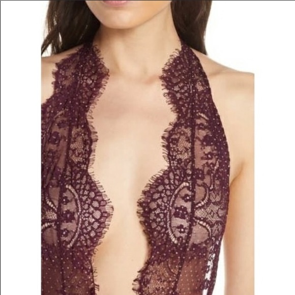Free People Showoff  Bodysuit Metallic Fig XS - Picture 4 of 13